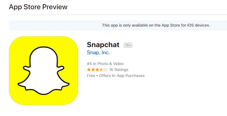 Snapchat para iphone ios