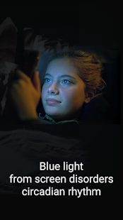Filtro de luz azul: modo nocturno, captura de pantalla del turno de noche