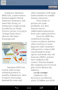 Nikkei Asian Review - Captura de pantalla del lector de la edición impresa semanal
