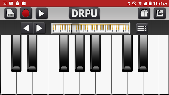 Piano Keyboard Music Pro - Captura de pantalla de la aplicación DRPU PIANO Learning