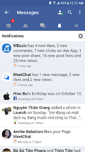 Captura de pantalla de Swift para Facebook Lite