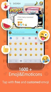Hola teclado: etiqueta engomada de Emoji, GIF, captura de pantalla del tema animado
