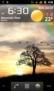 Captura de pantalla de Sun Rise Pro Live Wallpaper