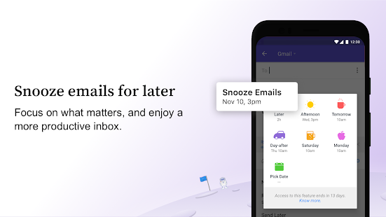 Newton Mail: aplicación de correo electrónico para Gmail, Outlook, captura de pantalla IMAP