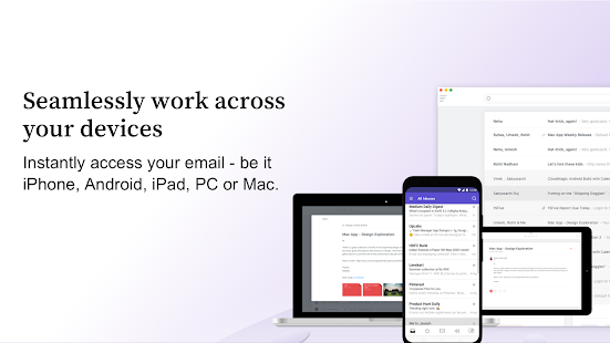 Newton Mail: aplicación de correo electrónico para Gmail, Outlook, captura de pantalla IMAP