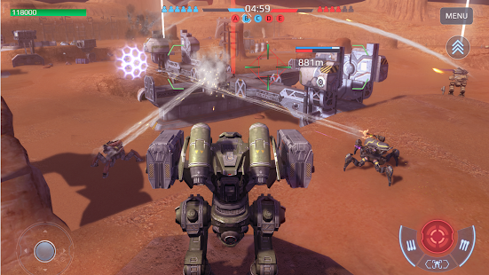 Captura de pantalla de batallas multijugador de War Robots