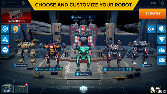 Captura de pantalla de batallas multijugador de War Robots