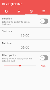 sFilter - Captura de pantalla del filtro de luz azul