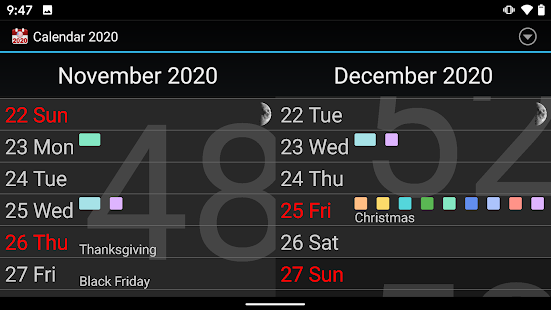 Calendario 2021: agenda, eventos, recordatorios Captura de pantalla