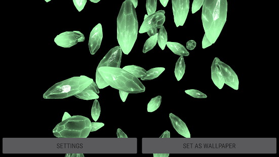 Crystals Particles 3D Live Wallpaper Captura de pantalla