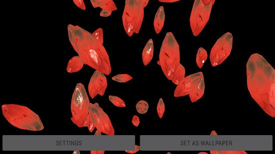Crystals Particles 3D Live Wallpaper Captura de pantalla