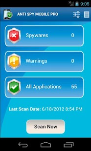 Captura de pantalla de Anti Spy Mobile PRO
