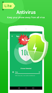 MAX Security Lite - Antivirus, captura de pantalla del limpiador de virus