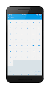 Captura de pantalla de los indicadores de barra de estilo plano