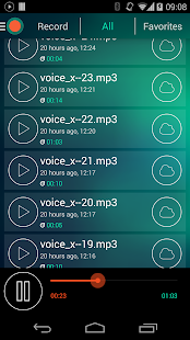 Grabadora de voz - Captura de pantalla del dictáfono