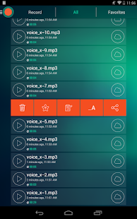 Grabadora de voz - Captura de pantalla del dictáfono